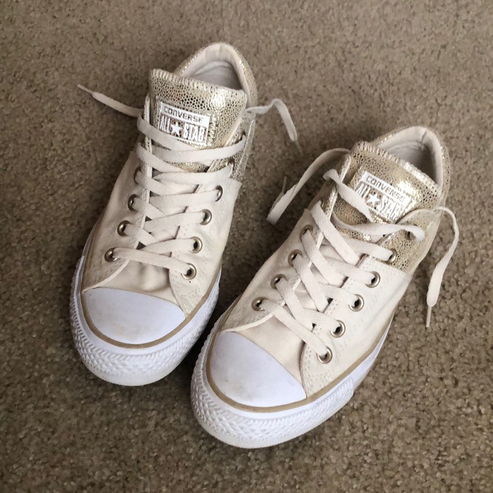 Gold Converse women sneakers
